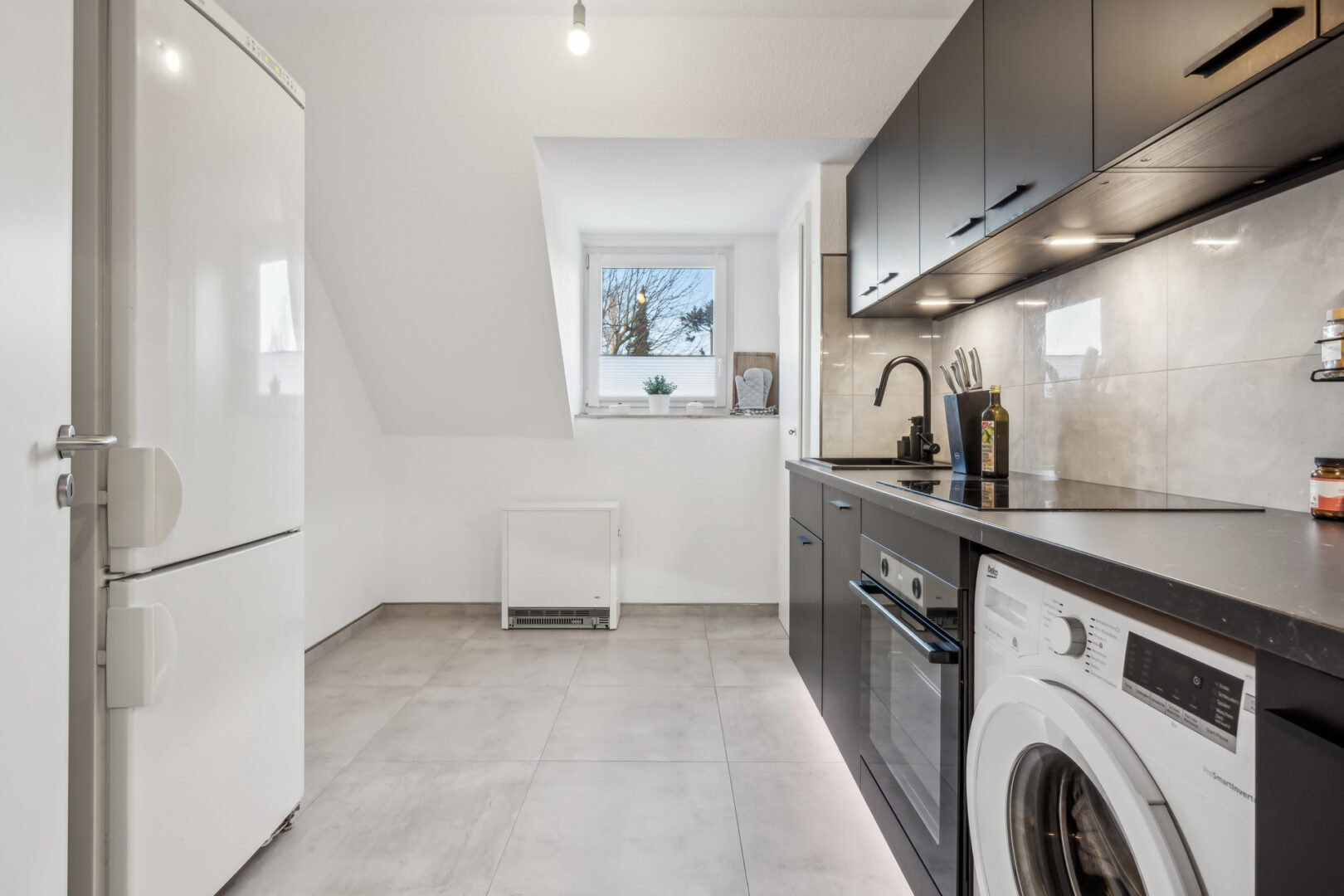 Die Küche im Obergeschoss